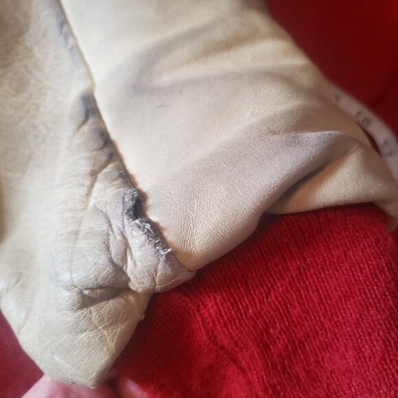 Vintage‎ DeLong Men's RED Lettermans Wool Leather Varsity Jacket USA Size 44 "M" - Picture 15 of 16